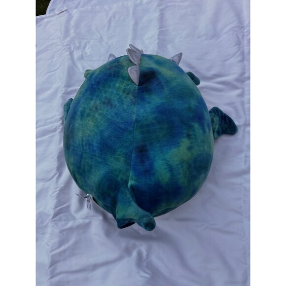 16" Squishmallow – Miles the Dragon Plush (Teal & Blue Tie-Dye) - Rare/Retired - Picture 2 of 2